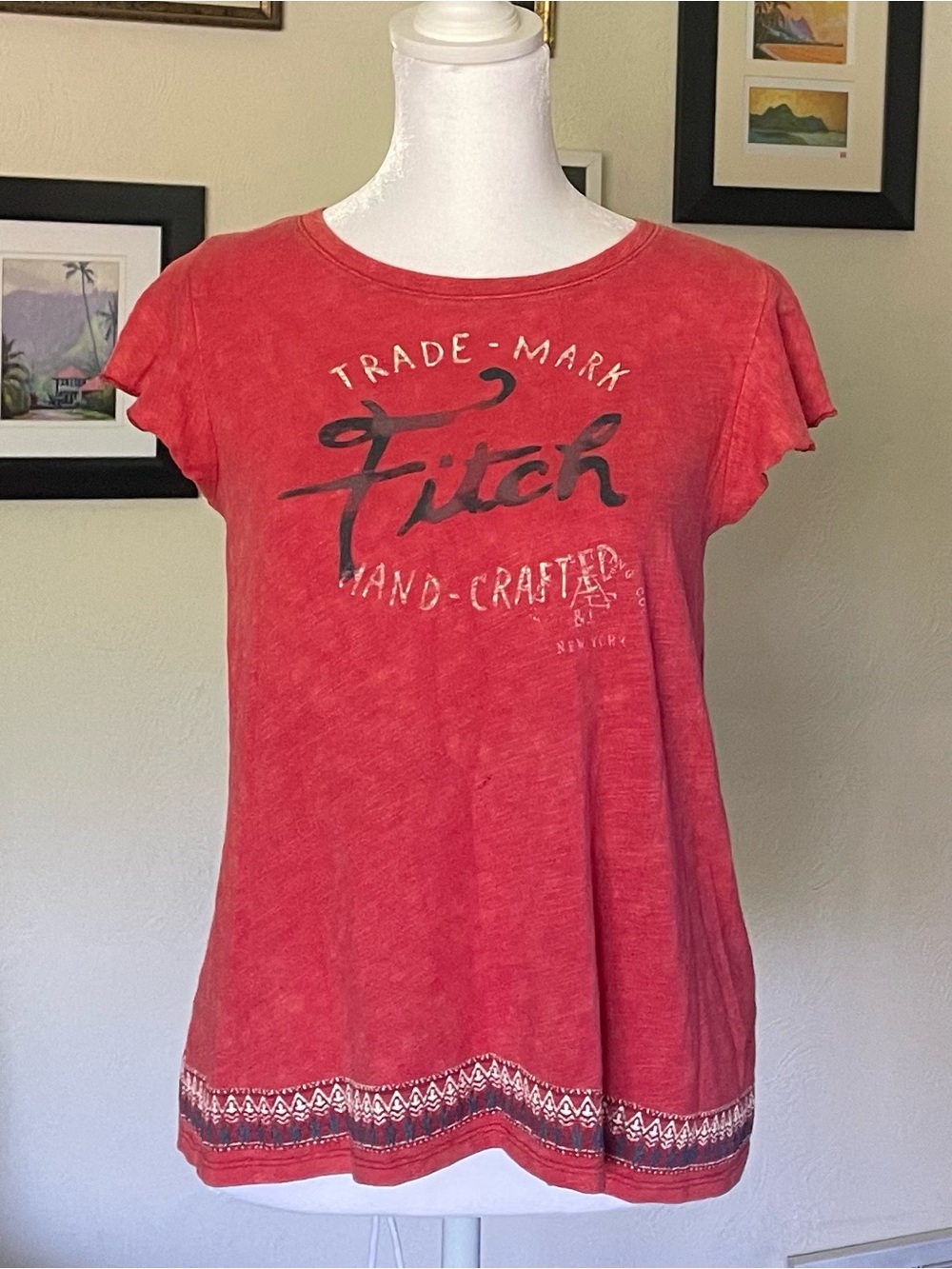 abercrombie kids Red Short Sleeve Graphic Tee